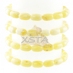 Matt tube beads amber bracelet